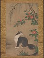 Musk Cat, Uto Gyoshi (Japanese, active second half of 16th century), Hanging scroll; ink and color on paper, Japan