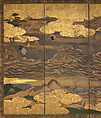 “Takebun,” from the Musical Drama “The New Piece” (Shinkyoku), Pair of six-panel folding screens; ink, color, gold and silver leaf on paper, Japan