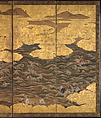 “Takebun,” from the Musical Drama “The New Piece” (Shinkyoku), Pair of six-panel folding screens; ink, color, gold and silver leaf on paper, Japan