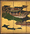 “Butterflies”, Tosa Mitsuyoshi (Japanese, 1539–1613), Six-panel folding screen; ink, color, gold, and gold leaf on paper, Japan