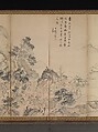 Orchid Pavilion Gathering; Autumn Harvest Festival, Ike no Taiga (Japanese, 1723–1776), Pair of six-panel folding screens; ink and color on paper, Japan