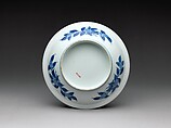 Dish with Bands of Geometricized Patterns, Porcelain painted in underglaze blue with comb pattern around the foot  (Nabeshima ware), Japan