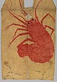 Kyōgen Overvest (kataginu) with Japanese Lobster, Resist-dyed and painted on plain weave hemp, Japan