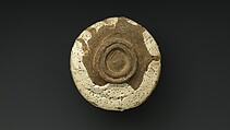 Shino Teabowl with Bridge and House, known as “Bridge of the Gods” (Shinkyō), Glazed stoneware with design painted in iron oxide (Mino ware, Shino type), Japan