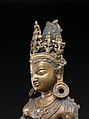 The Bodhisattva Avalokiteshvara in the Form of Padmapani, the Lotus Bearer, Bronze with later turquoise inlay, Tibet