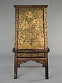 Manuscript Storage Cabinet, Wood with gold and lacquer, Thailand (Bangkok)