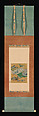 “Mistflowers”, Tosa Mitsuyoshi (Japanese, 1539–1613), Album leaf mounted as a hanging
 scroll; ink, color and gold on paper, Japan