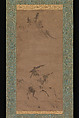 Su Shi Riding a Donkey, Bokudō Sojun (Japanese, 1373–1459), Hanging scroll; ink and gold on paper, Japan
