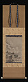 Two Views from the Eight Views of the Xiao and Xiang Rivers, Kantei (Japanese, active second half of 15th century), Pair of hanging scrolls; ink and color on paper, Japan