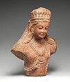 Crowned  Bodhisattva, Sandstone, North India (Uttar Pradesh, Mathura)