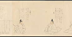 The Thirty-Six Poetic Immortals, Sakai Hōitsu (Japanese, 1761–1828), Handscroll; ink and color on paper, Japan