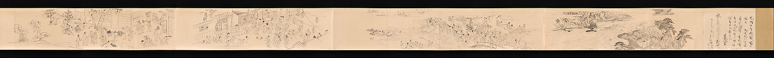 Amusements in Kyoto in the Four Seasons, Maruyama Ōkyo 円山応挙 (Japanese, 1733–1795), Handscroll; ink on paper, Japan