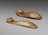Two belt hooks with archaistic patterns, Jade (nephrite), China