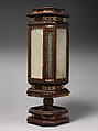 One of a pair of lamps with archaic-style calligraphy, Jade (nephrite), wood, and ivory, China