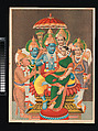 Rampanchayatam (Ram’s assembly), Chromolithographic print on paper, India