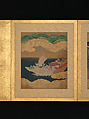 Twelve Scenes from The Tale of Genji, Unidentified artist (Sumiyoshi School), Album of twelve leaves; ink and color on gold-flecked paper, Japan