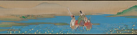 Six Jewel Rivers, Sakai Ōho (Japanese, 1808–1841), Six handscrolls; ink, color, and gold on silk, Japan