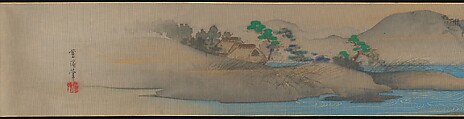 Six Jewel Rivers, Sakai Ōho (Japanese, 1808–1841), Six handscrolls; ink, color, and gold on silk, Japan