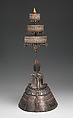 Enthroned Buddha, Silver, gold, and unfired clay, Cambodia (probably Phnom Penh)