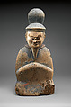 Shinto Deity as a Seated Courtier, Wood; single-block (ichiboku-zukuri) construction, with traces of red and black pigment, Japan