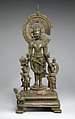 Vishnu Flanked by His Personified Attributes, Bronze, India (Bihar)