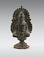 Enthroned Buddha Finial, Bronze, Pakistan (ancient region of Gandhara)