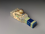 Incense container with lid, Stoneware with polychrome enamels, Japan