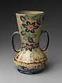 Vase with handles, Stoneware with polychrome enamels (Ko-Kiyomizu ware), Japan