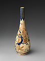 Pair of Sake Bottles with Pine, Bamboo, and Plum, Stoneware with overglaze polychrome enamels and gold (Ko-Kiyomizu ware), Japan