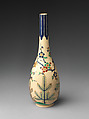 Pair of Sake Bottles with Pine, Bamboo, and Plum, Stoneware with overglaze polychrome enamels and gold (Ko-Kiyomizu ware), Japan