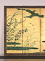 Flowers and Grasses of the Four Seasons, Circle of Kano Mitsunobu 狩野光信 (Japanese, 1565–1608), Pair of six-panel folding screens; ink, color, gold paint, and gold leaf on paper, Japan