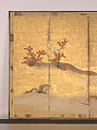 Mountains and Rivers in Autumn, Pair of six-panel folding screens; ink, color, and gold on gilded paper, Japan