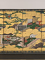 Scenes from the Tales of Ise, Pair of six-panel folding screens; ink, color, and gold on paper, Japan
