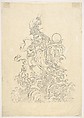 Dragon King with a Tide-Ruling Jewel, Unidentified artist, Ink on paper, Japan