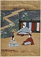 Scenes from the Tales of Ise (Ise monogatari), Tosa School, Set of album leaf paintings; ink and color on paper (shikishi), Japan