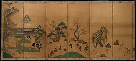 Studio of Tawaraya Sōtatsu - Royal Visit to Ōhara, from The