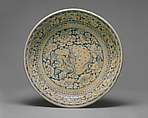Dish with Recumbent Elephant Surrounded by Clouds, Stoneware with underglaze cobalt-blue decoration, Vietnam