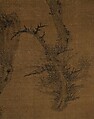 Crooked Pine, Wu Zhen (Chinese, 1280–1354), Hanging scroll; ink on silk, China