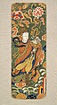 Book or Sutra Cover with Lady Bearing a Conch, Plain weave silk with supplementary silk weft patterning, China