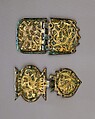 Set of Ten Belt Plaques, Gilt bronze, China