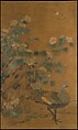 Peahen and hibiscus, Bian Lu (Chinese, active mid-14th century), Hanging scroll; ink and color on silk, China