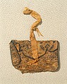 Purse with boys playing, Weft-faced compound silk twill, China