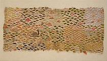 Textile with Aquatic Birds and Recumbent Animal, Silk tapestry (kesi), Eastern Central Asia or North China