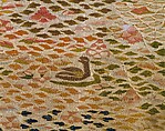 Textile with Aquatic Birds and Recumbent Animal, Silk tapestry (kesi), Eastern Central Asia or North China