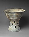Stand, Stoneware with traces of incidental ash glaze, Korea