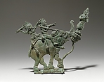 Demons on an Elephant with Adorant, Bronze, Cambodia
