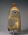 Rafter finial in the shape of a dragon’s head and wind chime, Gilt bronze, Korea