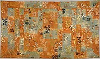 Buddhist Vestment (Kesa) Made from a Noh Costume (Karaori) with Autumn Grasses and Butterflies
, Twill-weave silk brocaded with silk and metallic thread, Japan