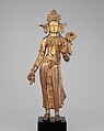 Tara, the Buddhist Savior, Gilt copper alloy with color and semiprecious stone inlay, Nepal, Kathmandu Valley