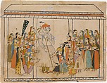 Maharaja Raj Singh Adored by His Ladies, Ink and opaque watercolor on paper, India (Rajasthan, Sawar)